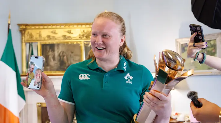 Aoife Wafer with her POTC award