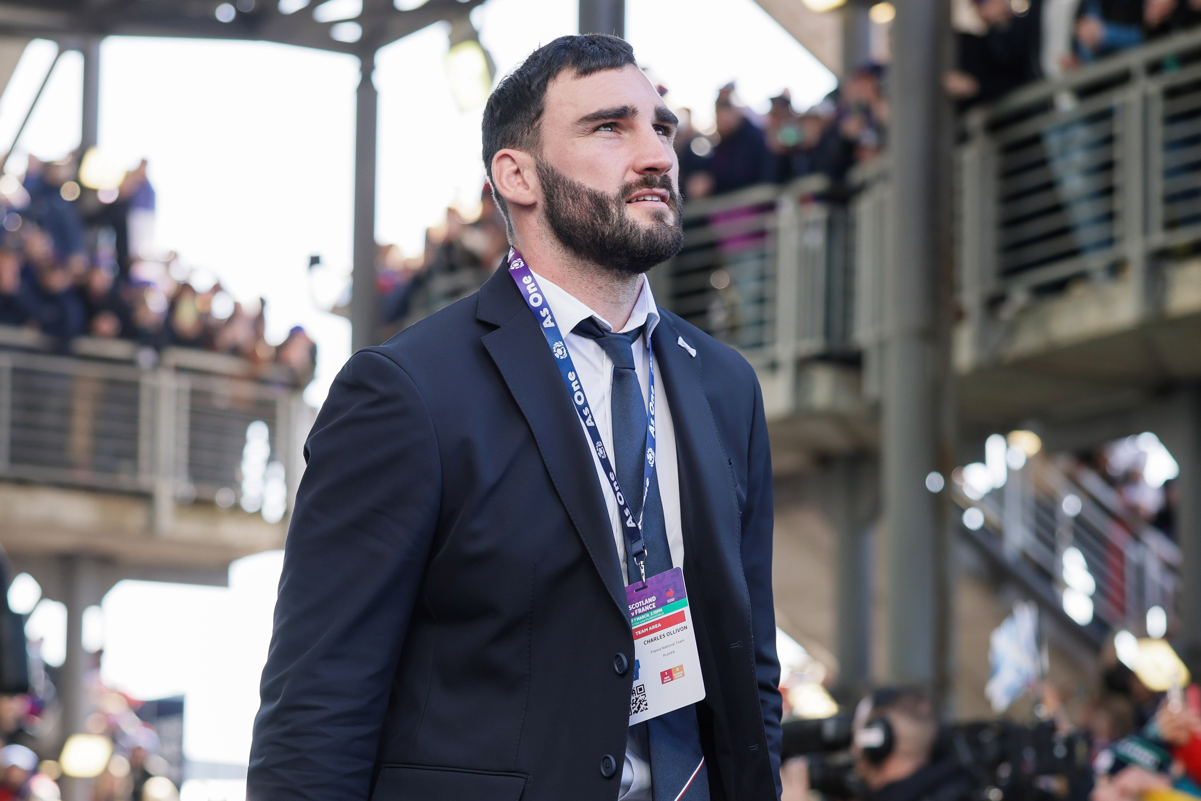 France's Charles Ollivon arrives ahead of the 2026 Guinness Six Nations Championship Round 4 game between Scotland and France in Scottish Gas Murrayfield, Edinburgh, Scotland, Saturday, March 7, 2026 (Photo by Laszlo Geczo / Inpho)