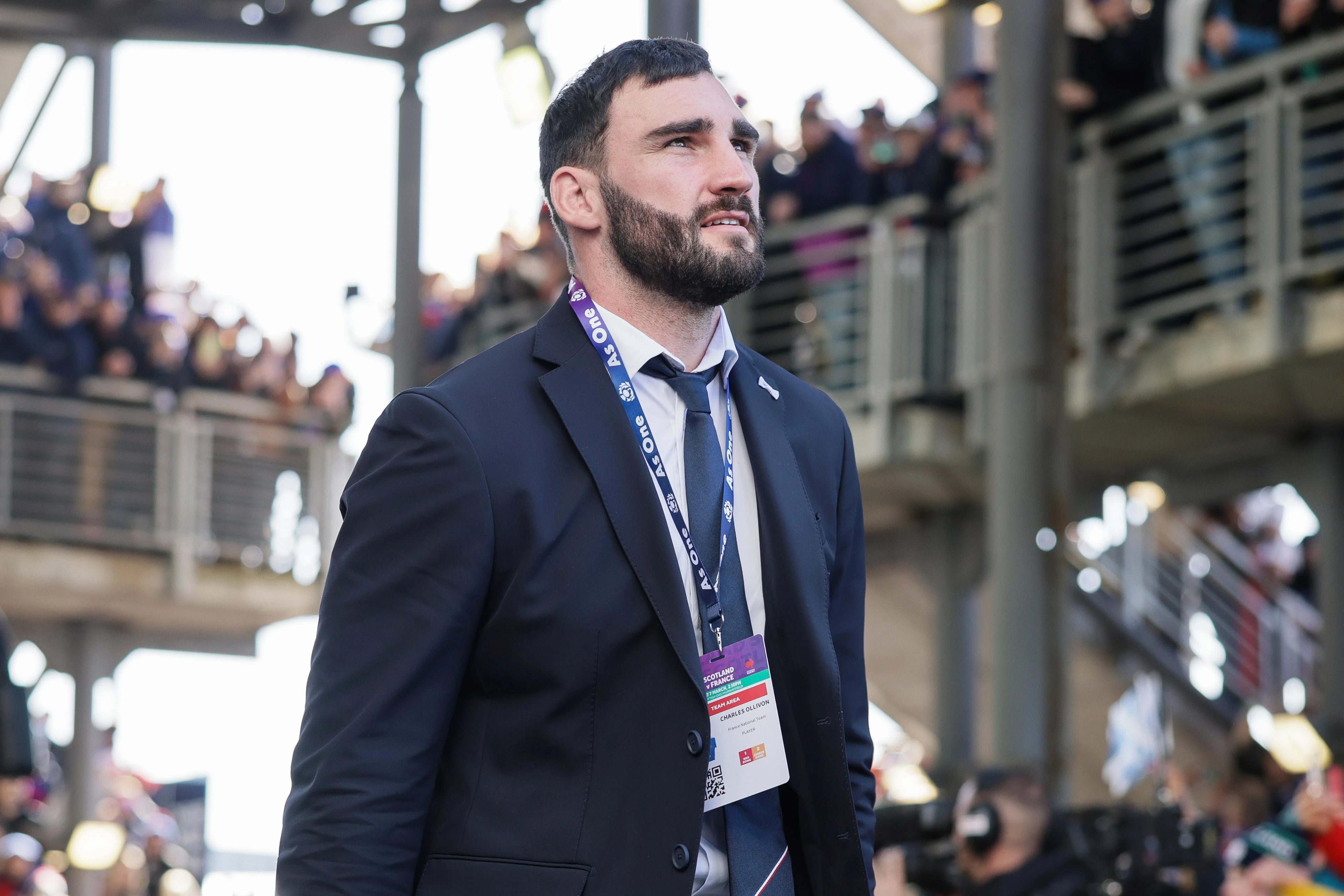 France's Charles Ollivon arrives ahead of the 2026 Guinness Six Nations Championship Round 4 game between Scotland and France in Scottish Gas Murrayfield, Edinburgh, Scotland, Saturday, March 7, 2026 (Photo by Laszlo Geczo / Inpho)