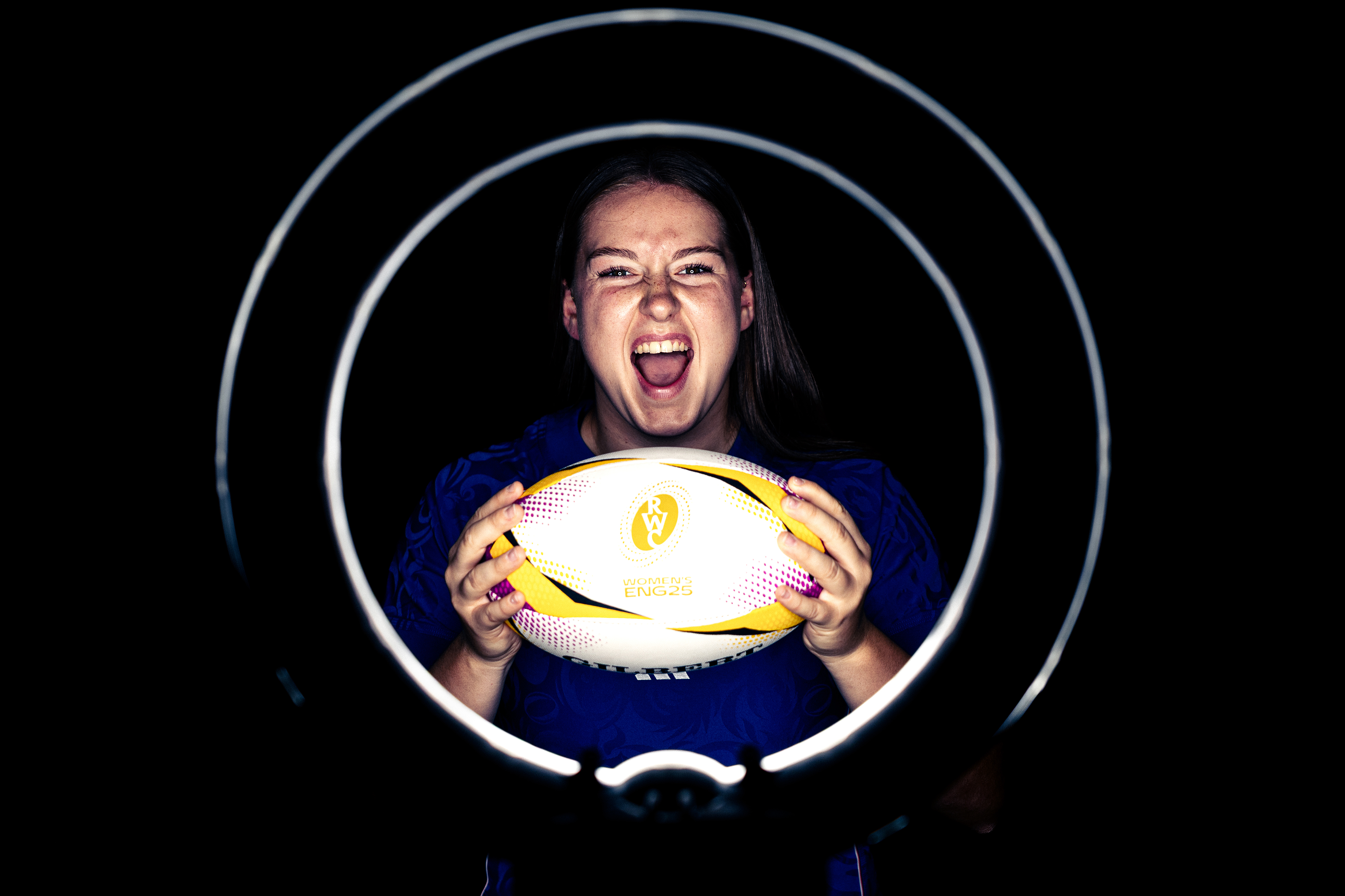 EXETER, ENGLAND - AUGUST 17: Marie Morland, during the France Women's Rugby World Cup 2025 portrait session at Woodbury Park on August 17, 2025 in Exeter, England. (Photo by Harry Murphy - World Rugby/World Rugby)