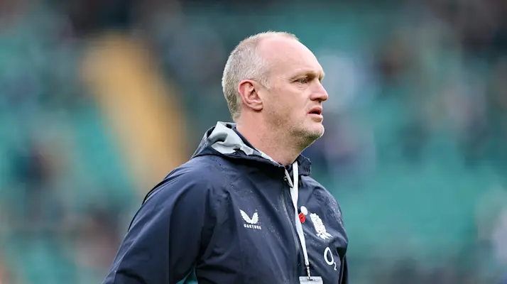 Lee Blackett looks on from the Twickenham sidelines during the 2025 Quilter Nations Series.