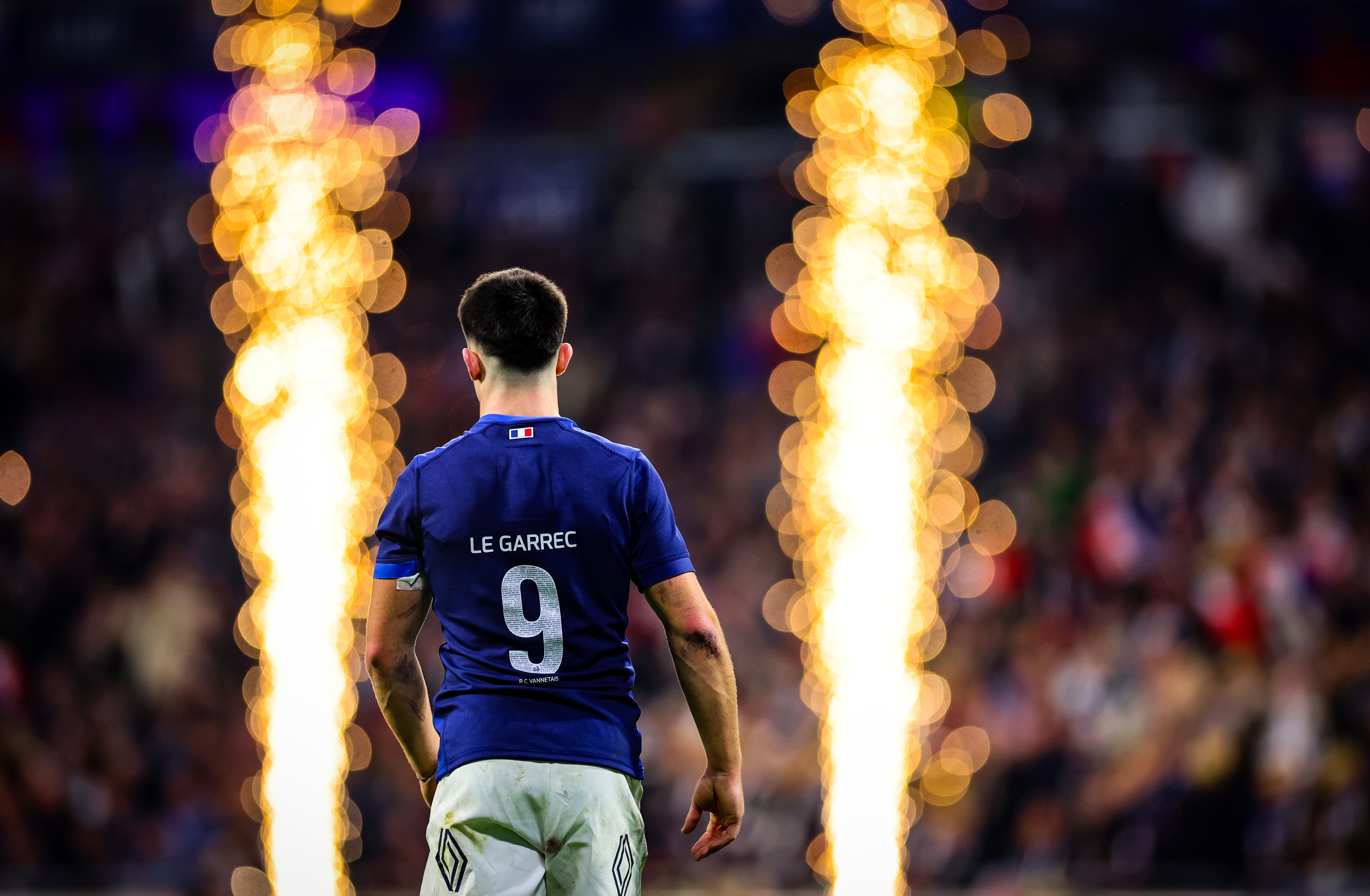 France’s Nolann Le Garrec during the 2024 Guinness Six Nations Championship Round 5 between France and England in the Groupama Stadium, Lyon, France Saturday, March 16, 2024 (Photo by James Crombie / Inpho)