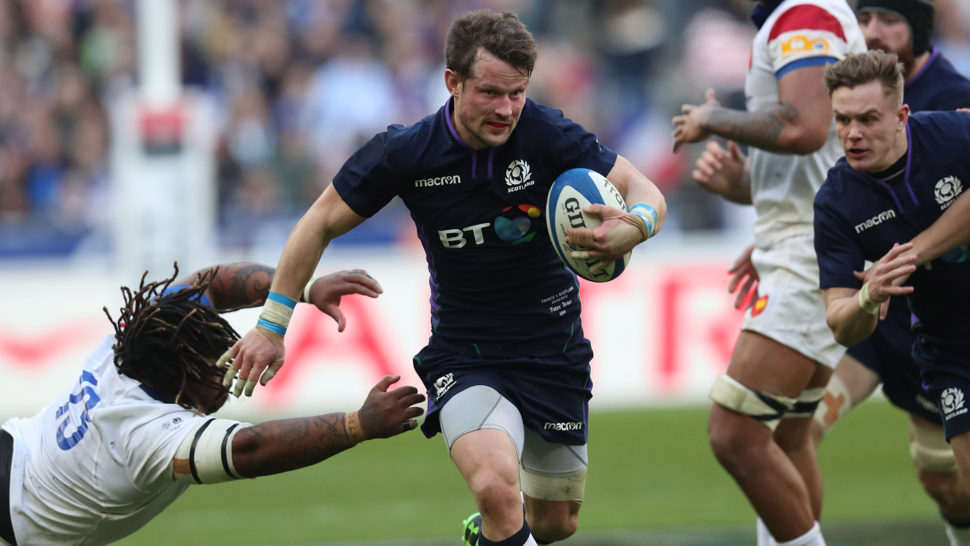 Peter Horne with Mathieu Bastareaud 23/2/2019