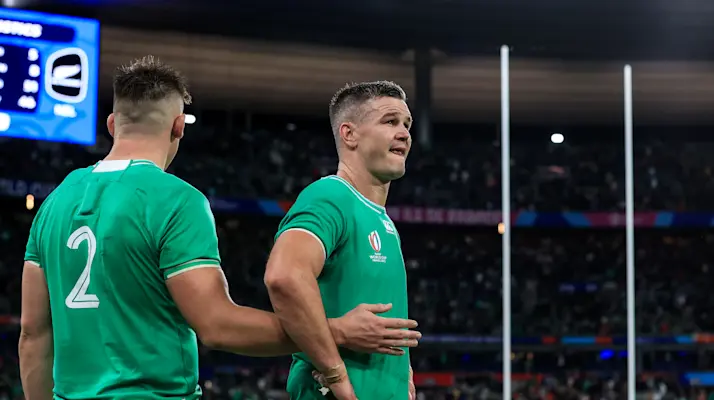 Les larmes de Jonathan Sexton après l'élimination de l'Irlande en quart de finale de la Coupe du monde