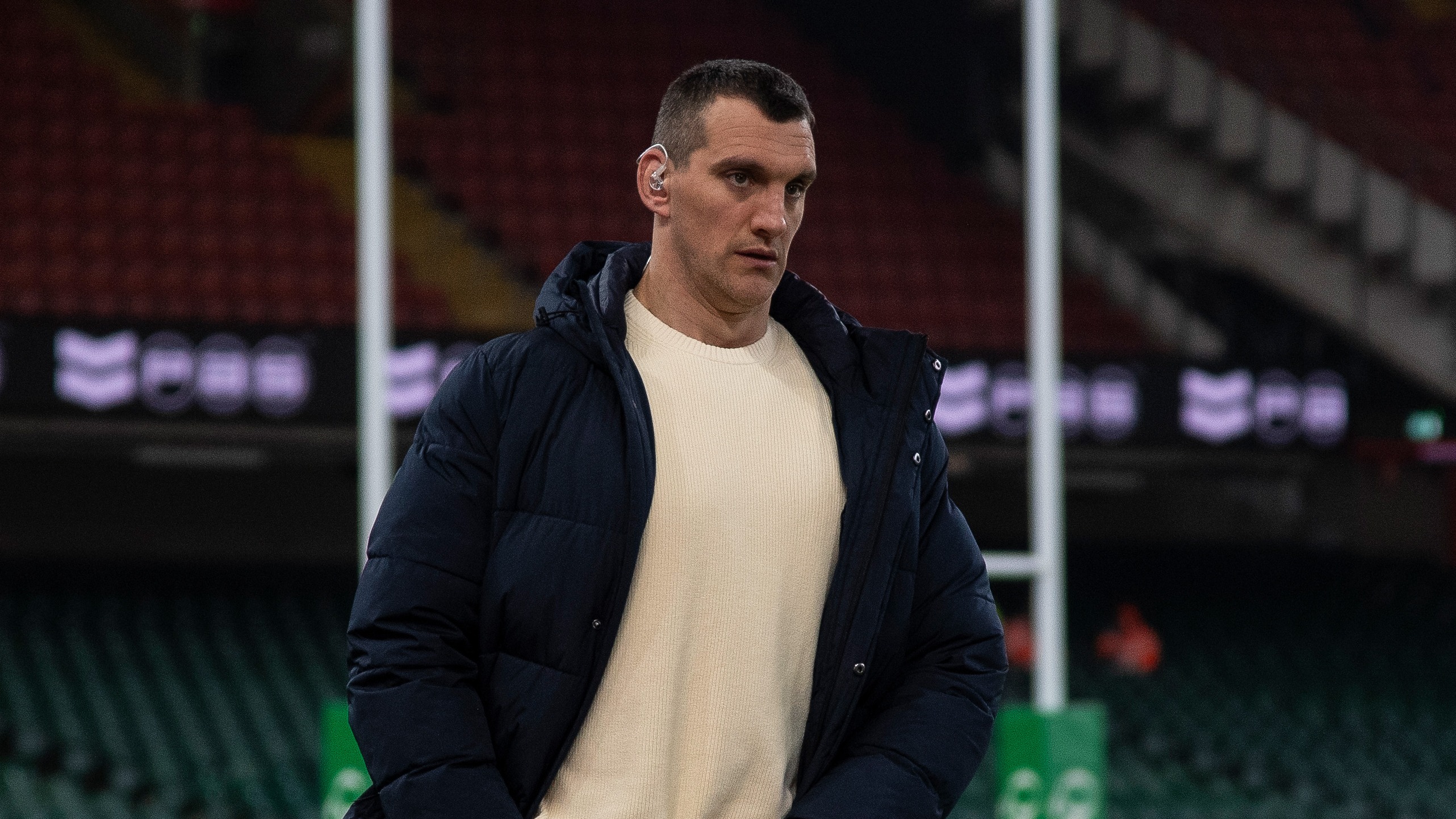 Sam Warburton walks off the pitch ahead of the 2025 Quilter Nations Series game between Wales and New Zealand in Principality Stadium, Cardiff
