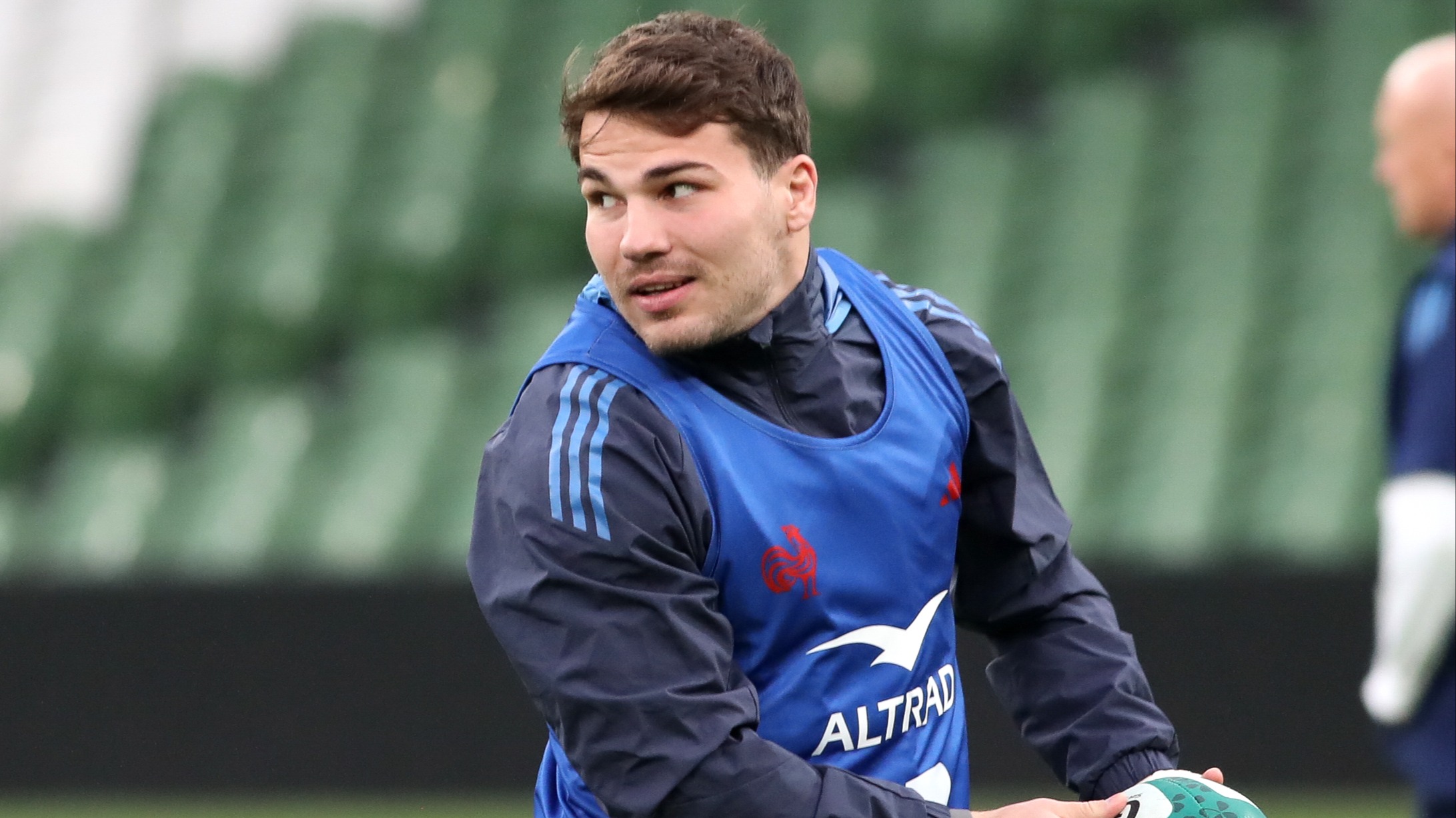 Antoine Dupont warms up for a Quilter Nations Series match in November 2025.