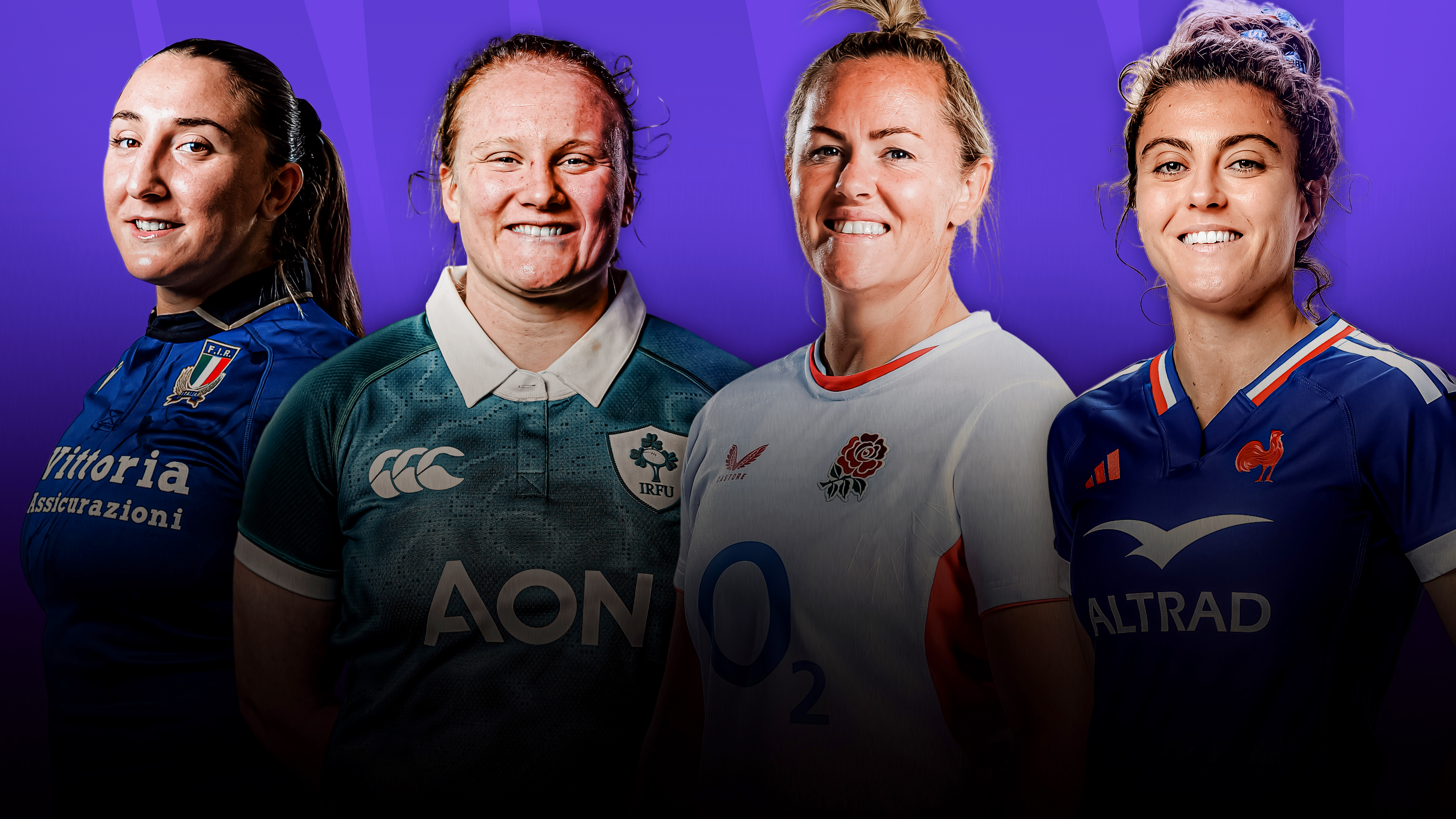 An image featuring the four nominees for Weekend MVP from Round 4 of the 2026 Guinness Women's Six Nations.
