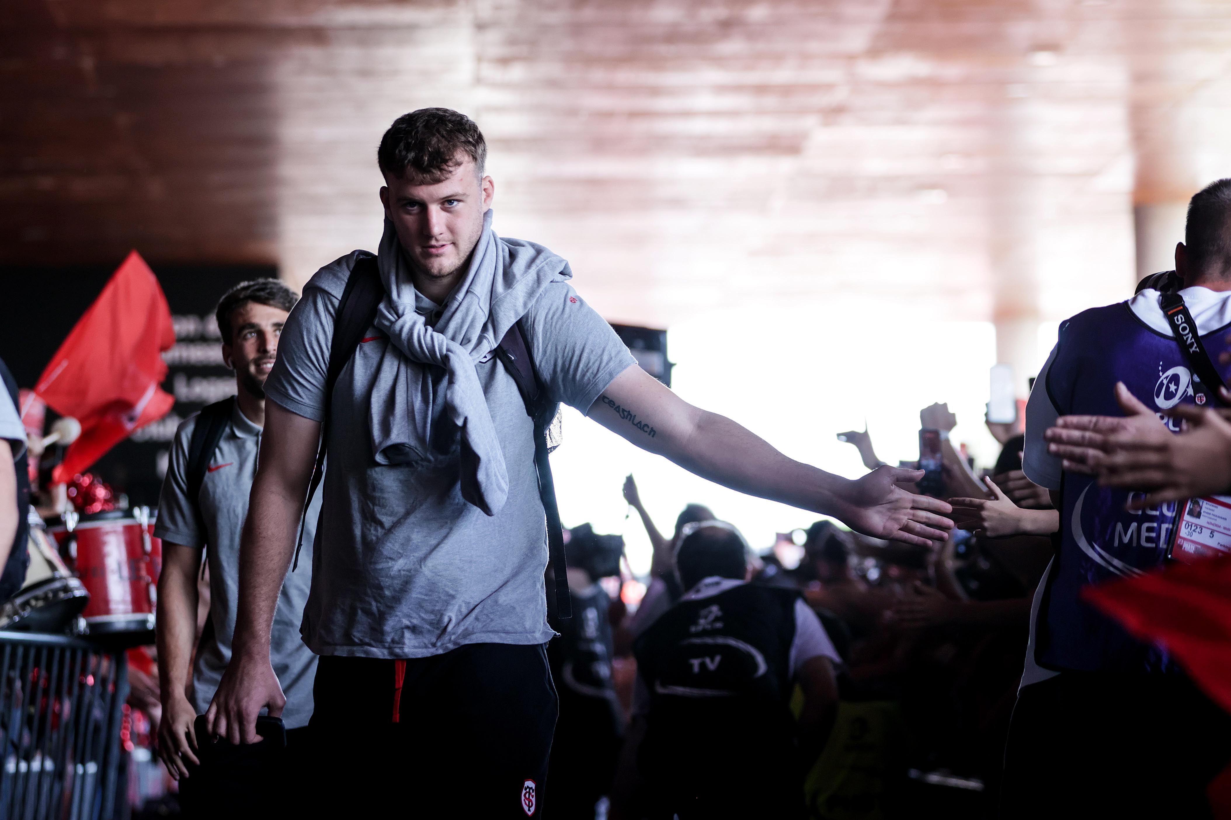 Investec Champions Cup Quarter-Final, Stade Ernest-Wallon, Toulouse, France 14/4/2024 
Toulouse vs Exeter Chiefs   
Stade Toulousain's Joshua Brennan 
Mandatory Credit ©INPHO/Laszlo Geczo