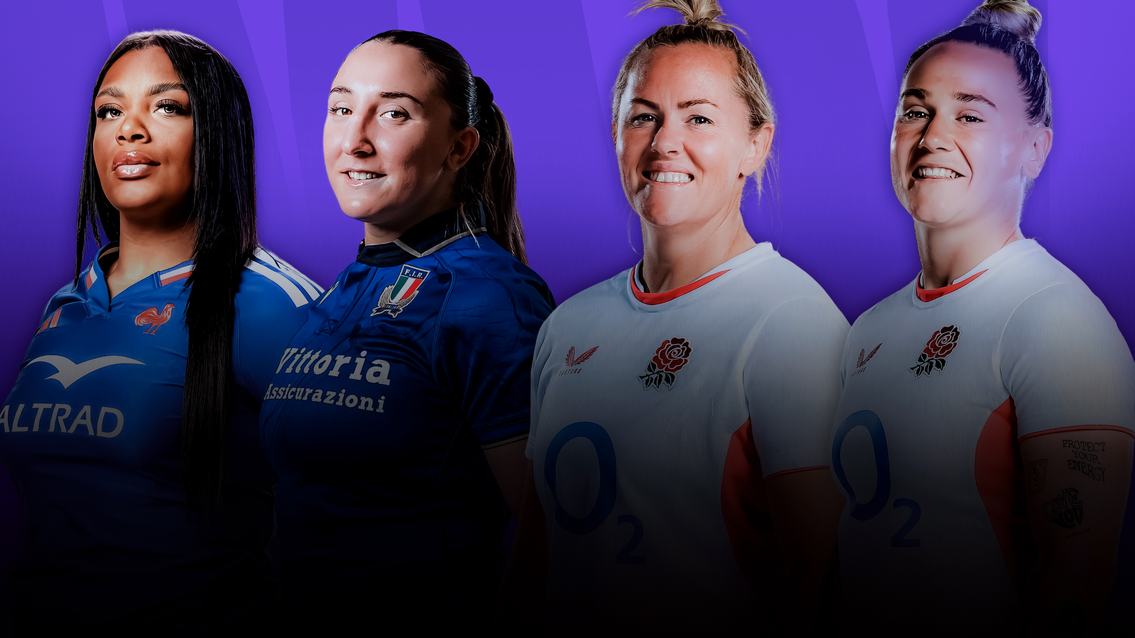 A graphic featuring all four nominees for Round 3's Weekend MVP award in the 2026 Guinness Women's Six Nations.