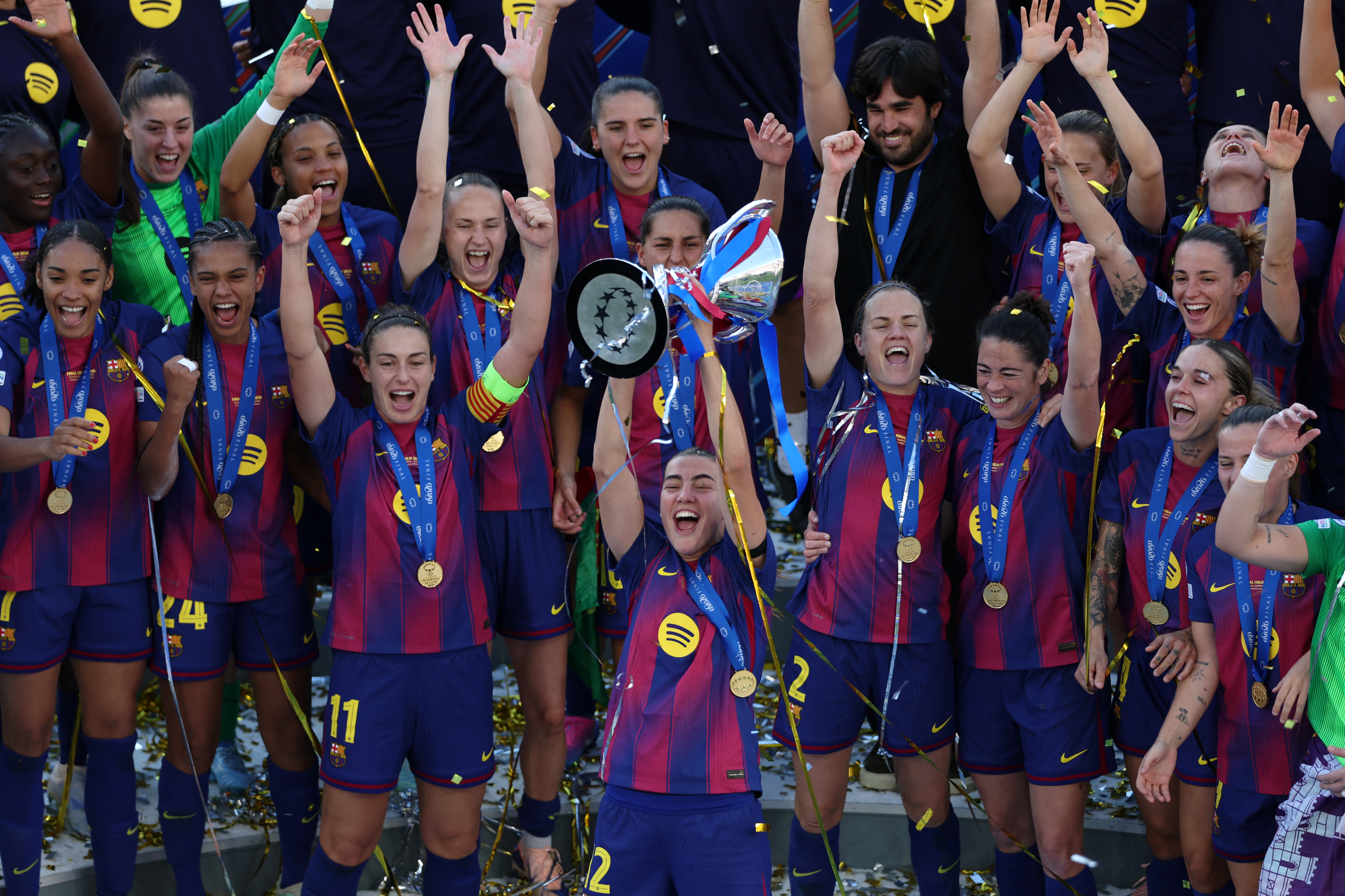 FC Barcelona celebrate Women’s Champions League triumph