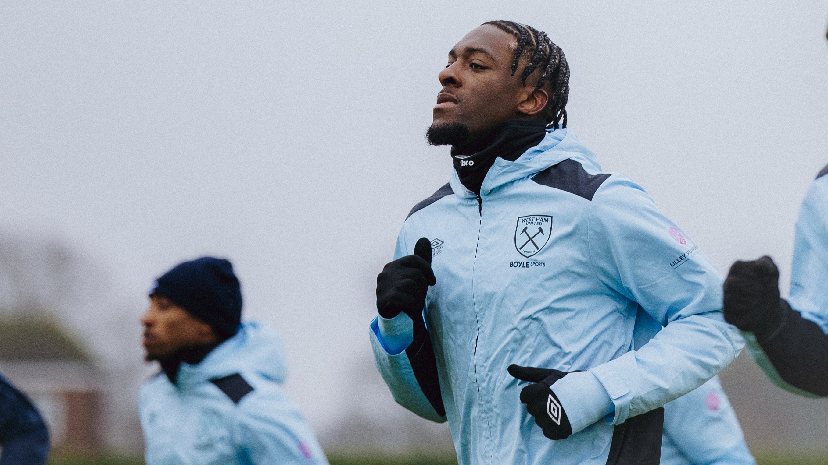 Axel Disasi training at Rush Green