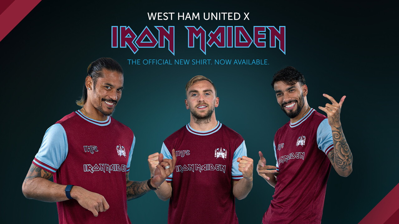 West Ham United and Iron Maiden launch double anniversary shirt