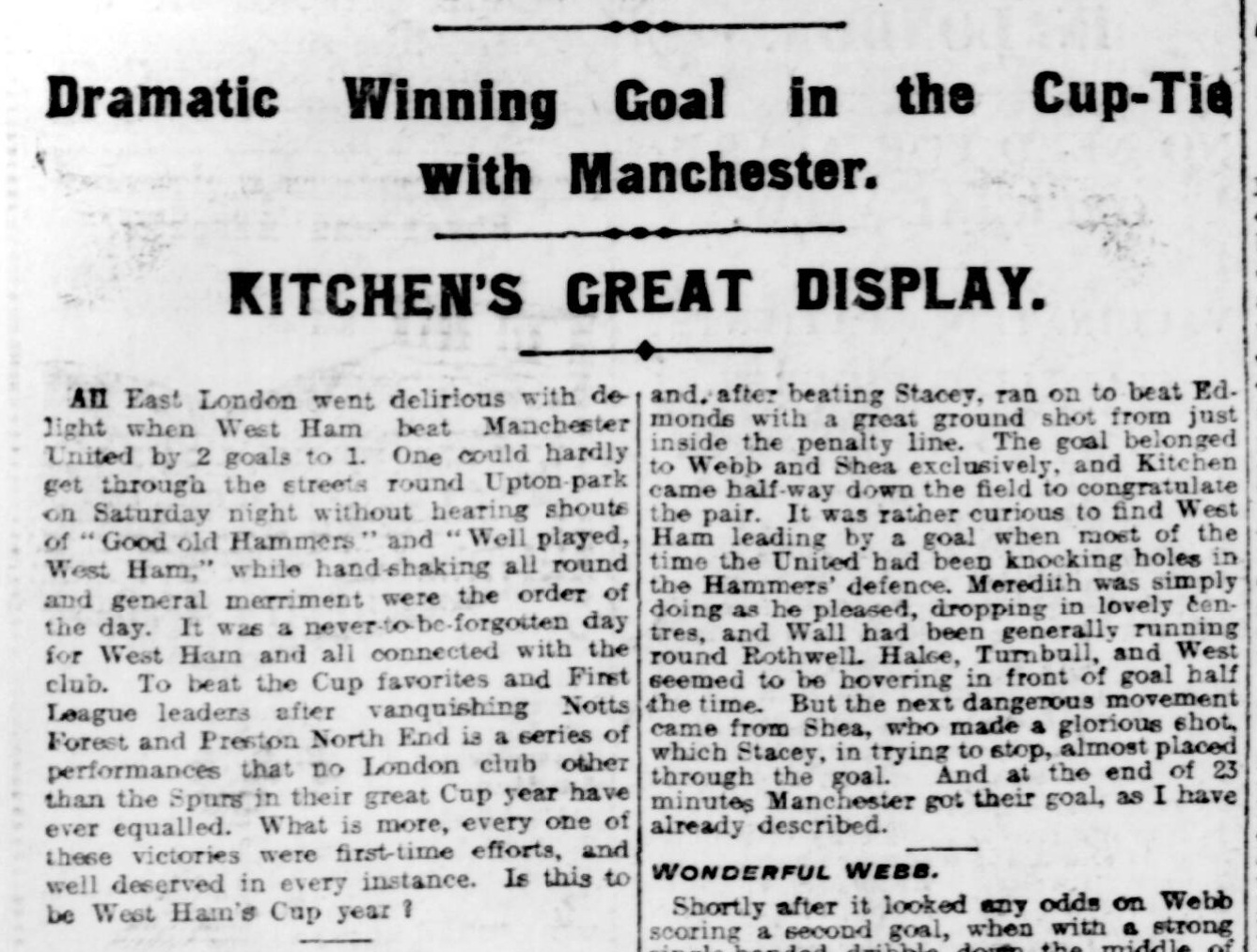 Morning Leader 27 February 1911