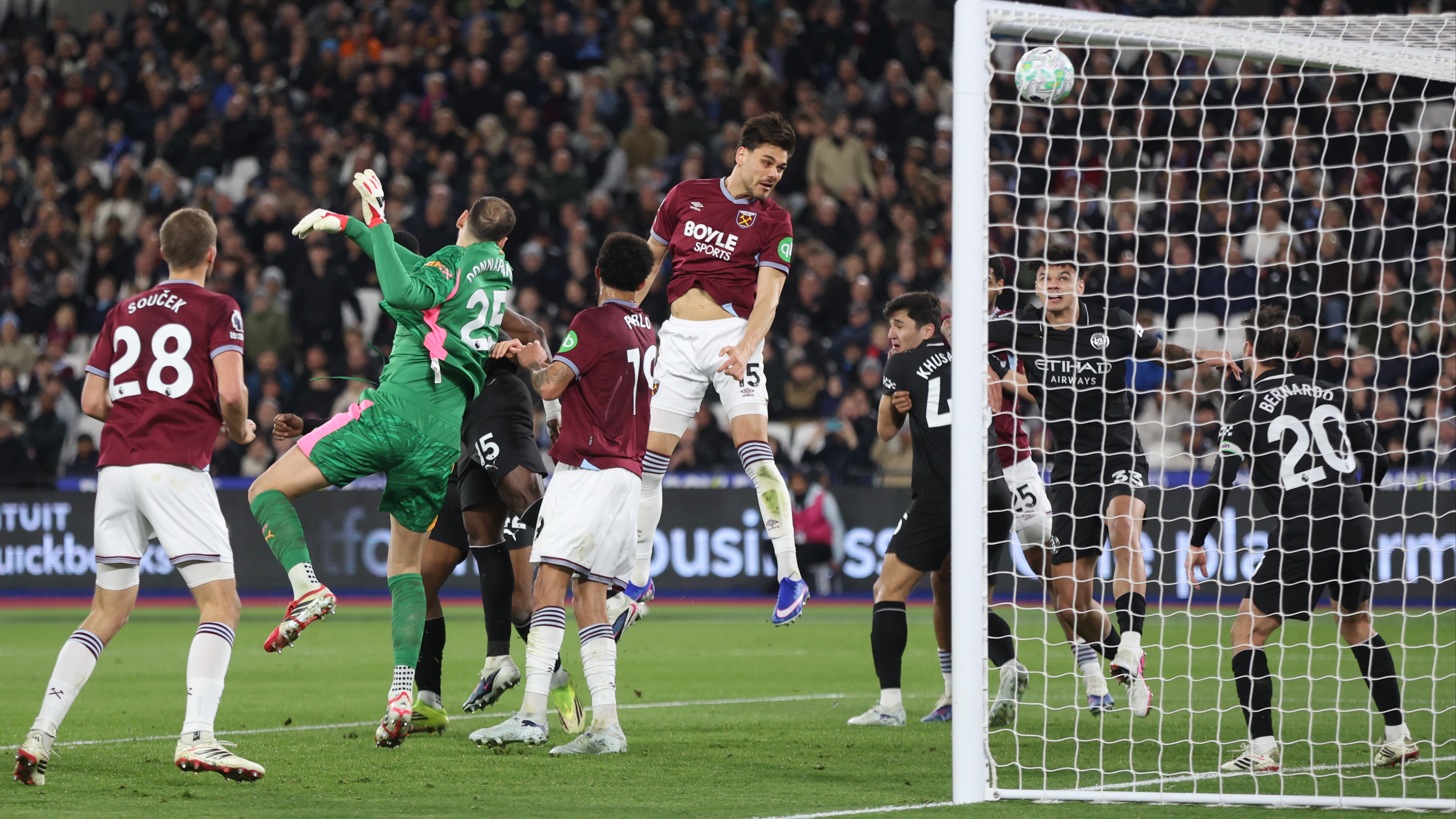 Mavropanos goal Man City