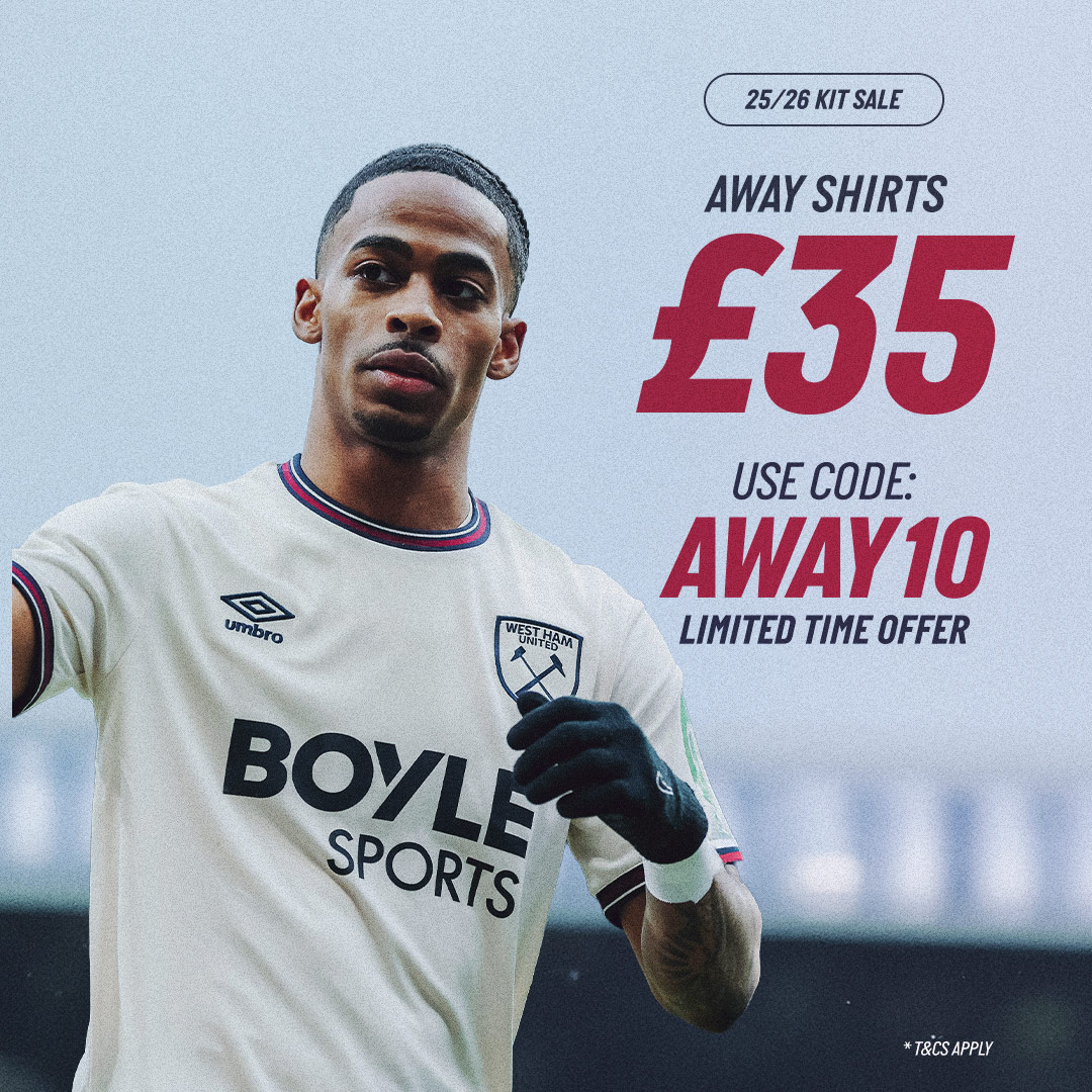 Away Shirts now £35 1x1