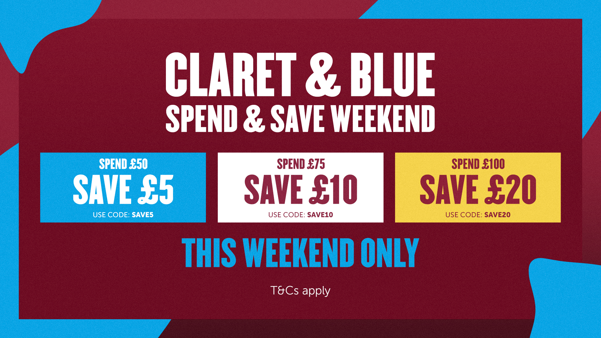 Claret & Blue Weekend 16x9
