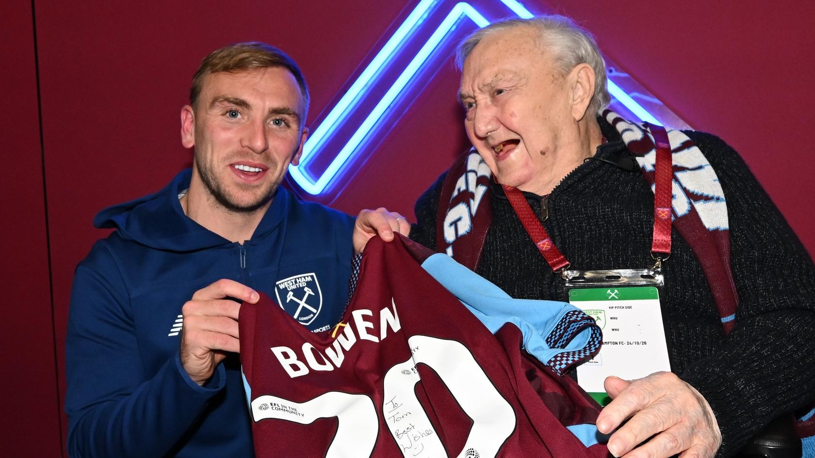 Tom Law visit to London Stadium