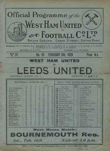 1929. - West Ham United 8-2 Leeds United