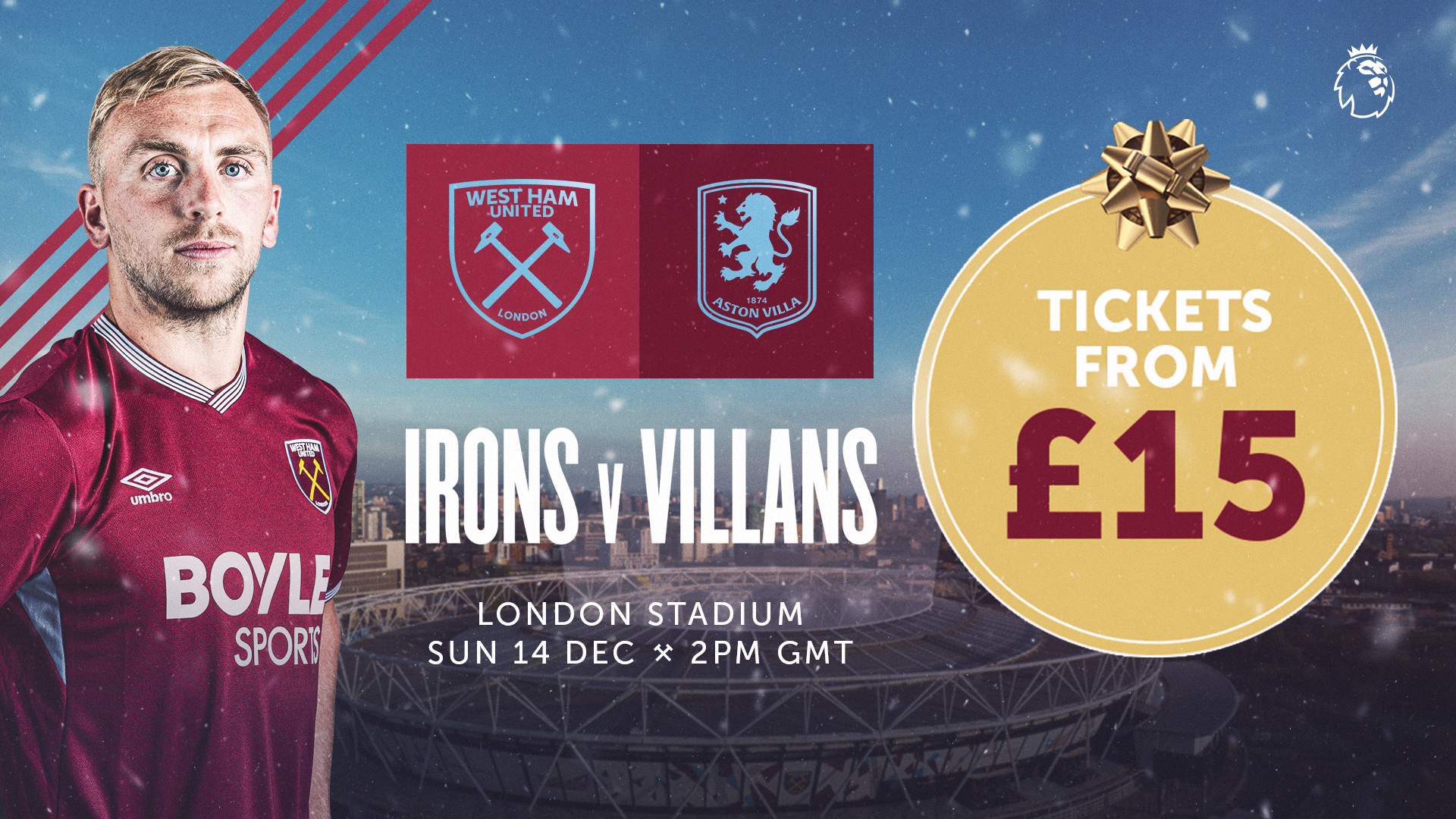 Aston Villa £15 tickets promo