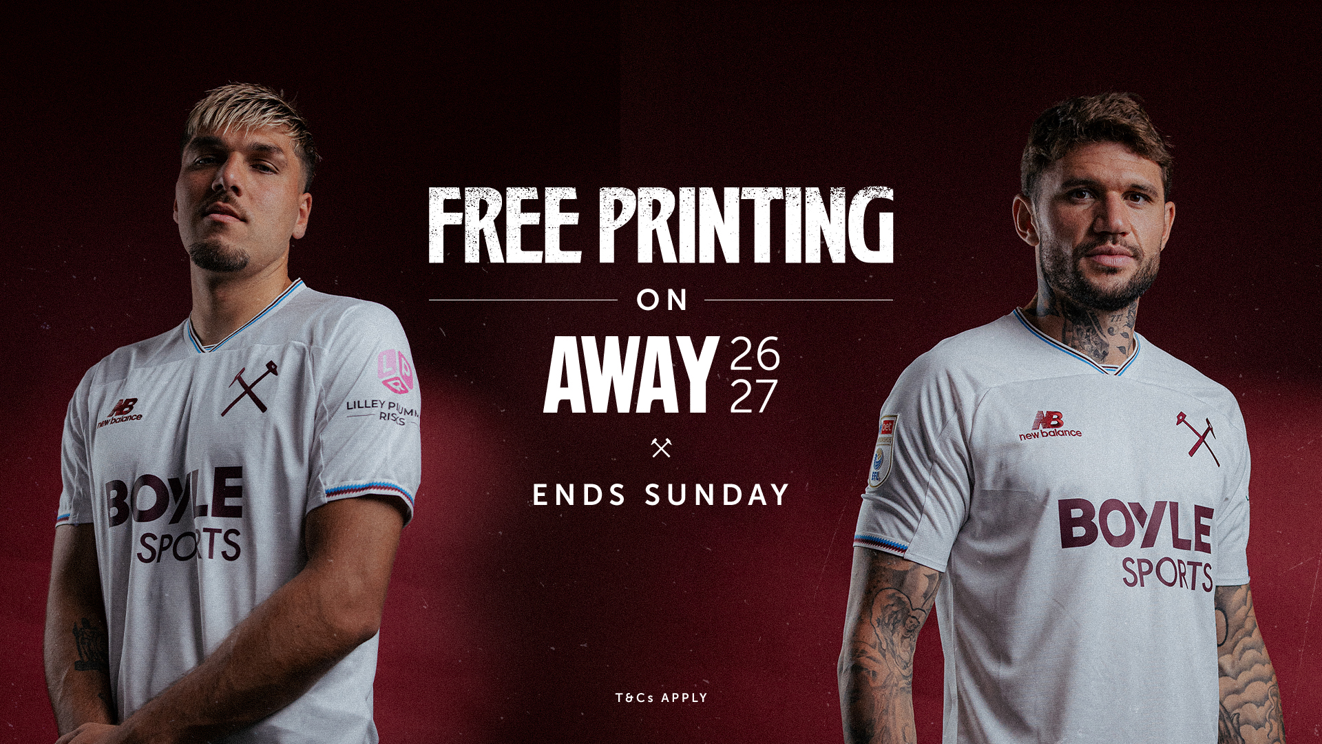 Away Shirt free printing Sept 2026